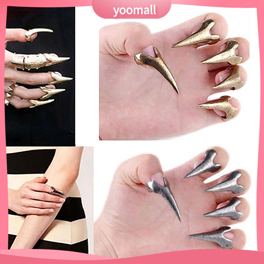 Bộ Nhẫn Đeo Đốt Ngón Tay Bằng Hợp Kim Phong Cách Retro Thích Hợp Làm Quà Tặng Hàng Ngày