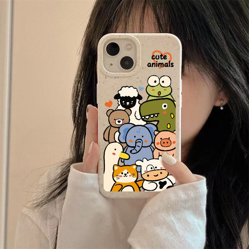 Ốp Điện Thoại Mềm Chống Sốc In Hình Sở Thú Đơn Giản Cho Iphone 7 14Promax 8Plus 12 13 11 P5ON