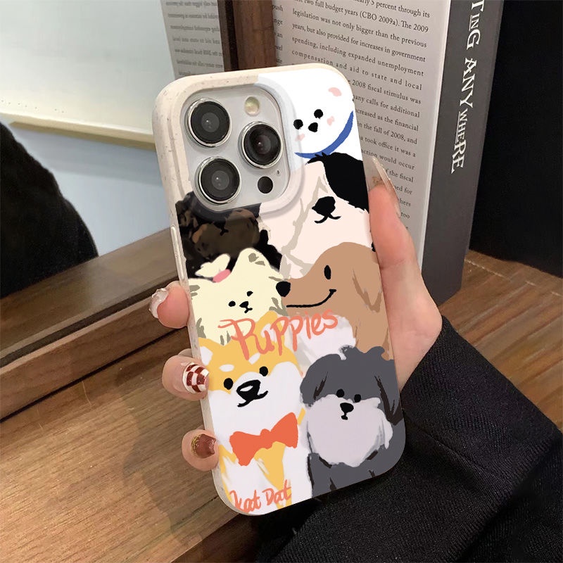 Ốp Điện Thoại Mềm Chống Sốc Bảo Vệ Toàn Diện In Hình Chú Chó Dễ Thương Cho Iphone Max 78I 12 14 Pro Plus 11 13 5MRH