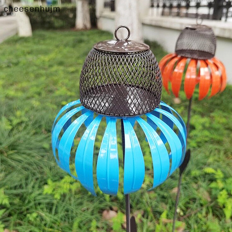 Bình Đựng Nước Bằng Kim Loại Hình Chú Chim Và Hoa Xinh Xắn Trang Trí Sân Vườn