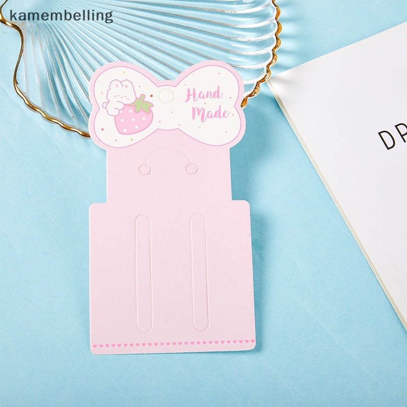 Set 50 Thẻ Giấy Treo Trưng Bày Kẹp Tóc Hình Nơ Dễ Thương