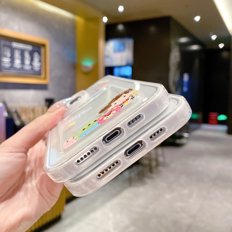 Ốp Điện Thoại Cứng Trong Suốt 3 Trong 1 Chống Sốc In Hình Hoạt Họa Winnie The Pooh Cho iPhone 14 13 12 11 Pro Max 14 Plus