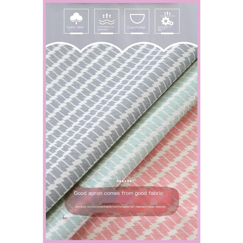 Tạp Dề Nấu Ăn cotton Không Tay Chống Bẩn Dễ Thương Thoải Mái Cho Nữ