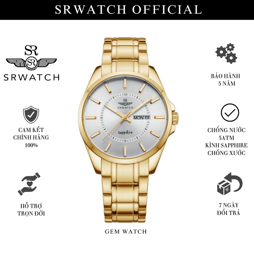 Đồng Hồ Nam SRWATCH TE SG1901.1402TE Kính Sapphire - Chính Hãng Bảo Hành 5 năm - Srwatch Vietnam