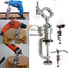 Giá đỡ máy khoan tay kẹp bàn xoay 360 độ _