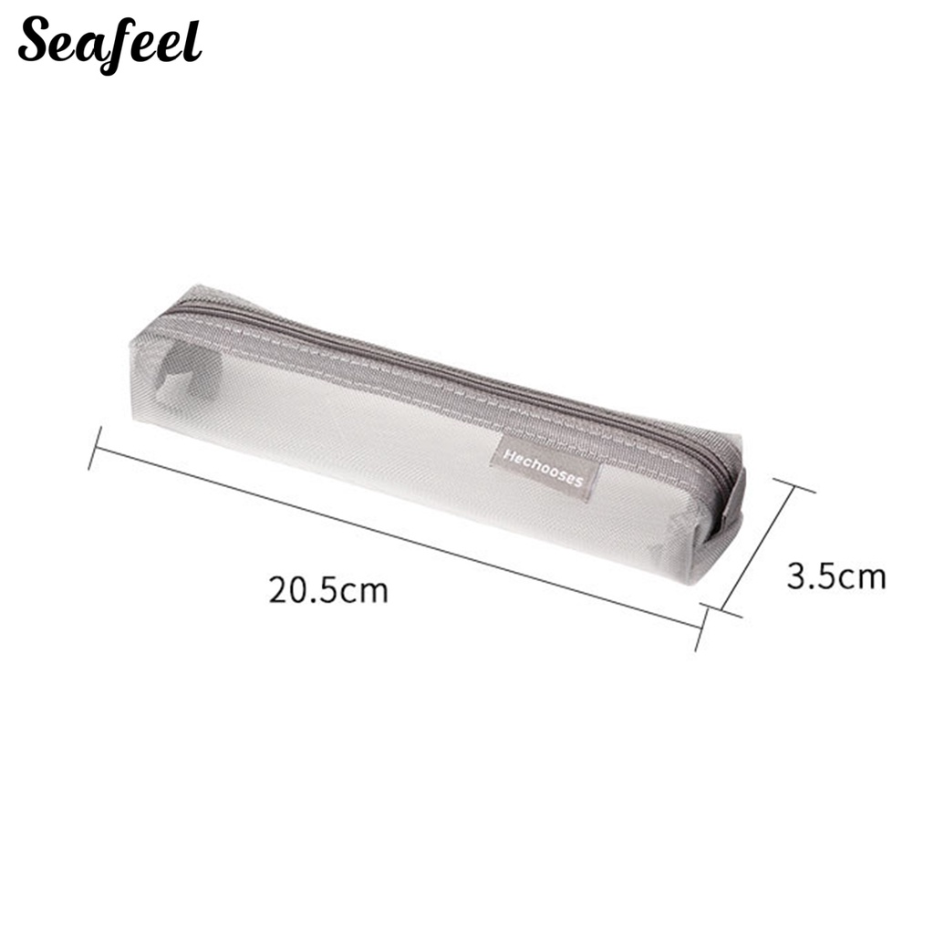 Túi Đựng Bút Bằng Nilon Trong Suốt Kiểu Dáng Đơn Giản Thời Trang