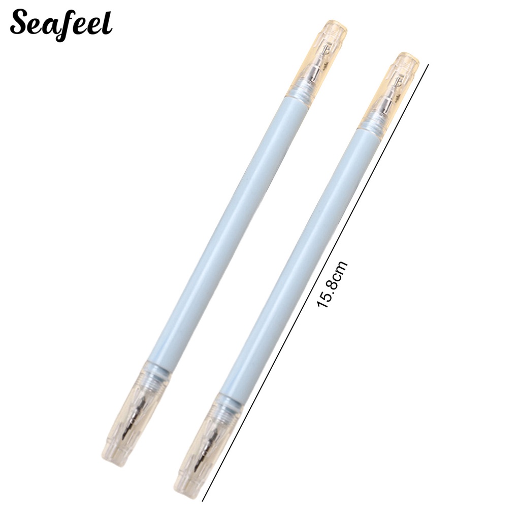 Set 2 Bút Cắt Giấy Hai Đầu Ngòi 0.5mm Bằng Thép Vonfram Tự Làm Sổ Tay / Giấy Thủ Công Cho Học Sinh