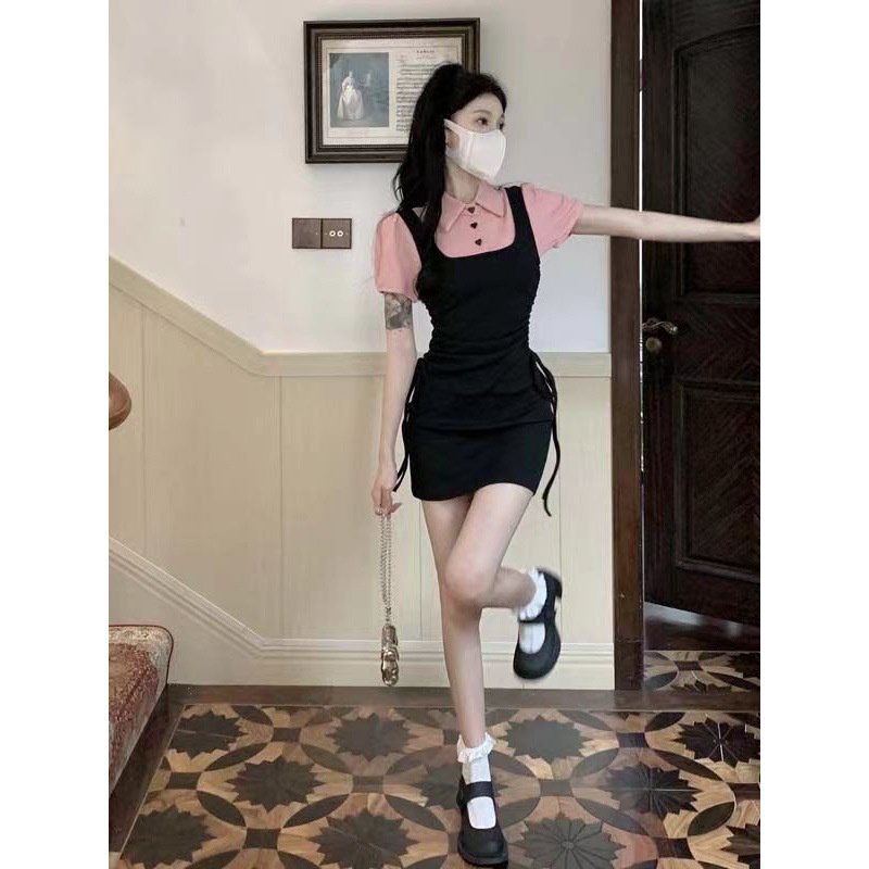 Chic váy nữ Đầm Body Cho thời váy trang hàng cao cấp tính cách 2023 NEW AG081115