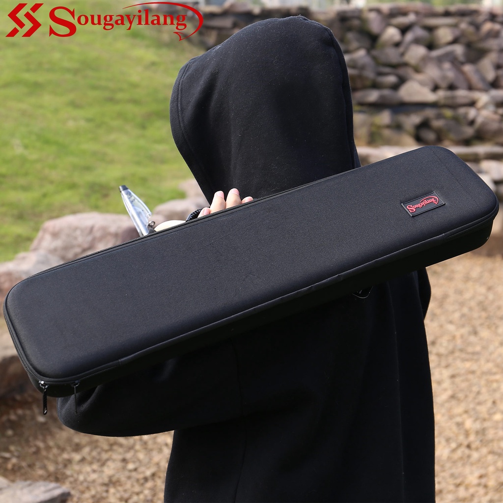 Sougayilang Túi Đựng Cần Câu Cá Vỏ Cứng Cỡ Lớn Tiện Dụng
