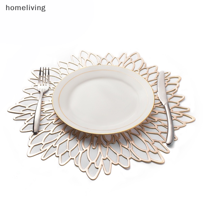 Tấm Lót Bàn Ăn Bằng PVC Cách Nhiệt Họa Tiết Hoa Dập Lỗ Tiện Dụng