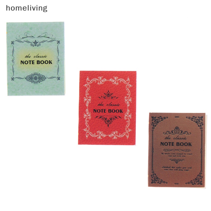 Set 4 Cuốn Sổ Mini Tỉ Lệ 1: 12 Dùng Để Trang Trí Nhà Búp Bê