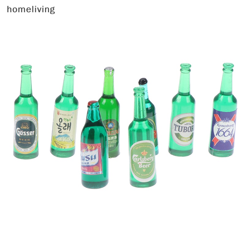 Set 10 Chai Nước Mini Tỉ Lệ 1 / 12 Dùng Để Trang Trí Nhà Búp Bê