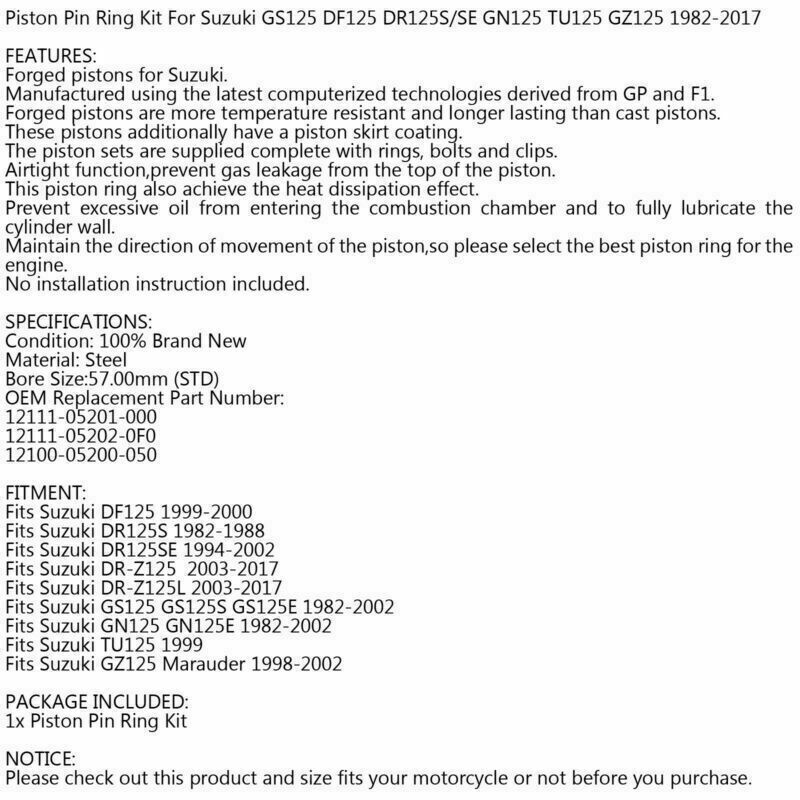 Pít Tông Tiêu Chuẩn Cho Suzuki GS125 DF125 DR125 GN125 57.00Mm