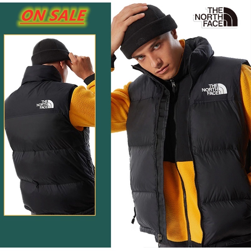 The north Face Áo Khoác Phao Sát Nách Chống Thấm Nước Giữ Ấm Mùa Đông Phong Cách retro 1996 100% Tnfmen