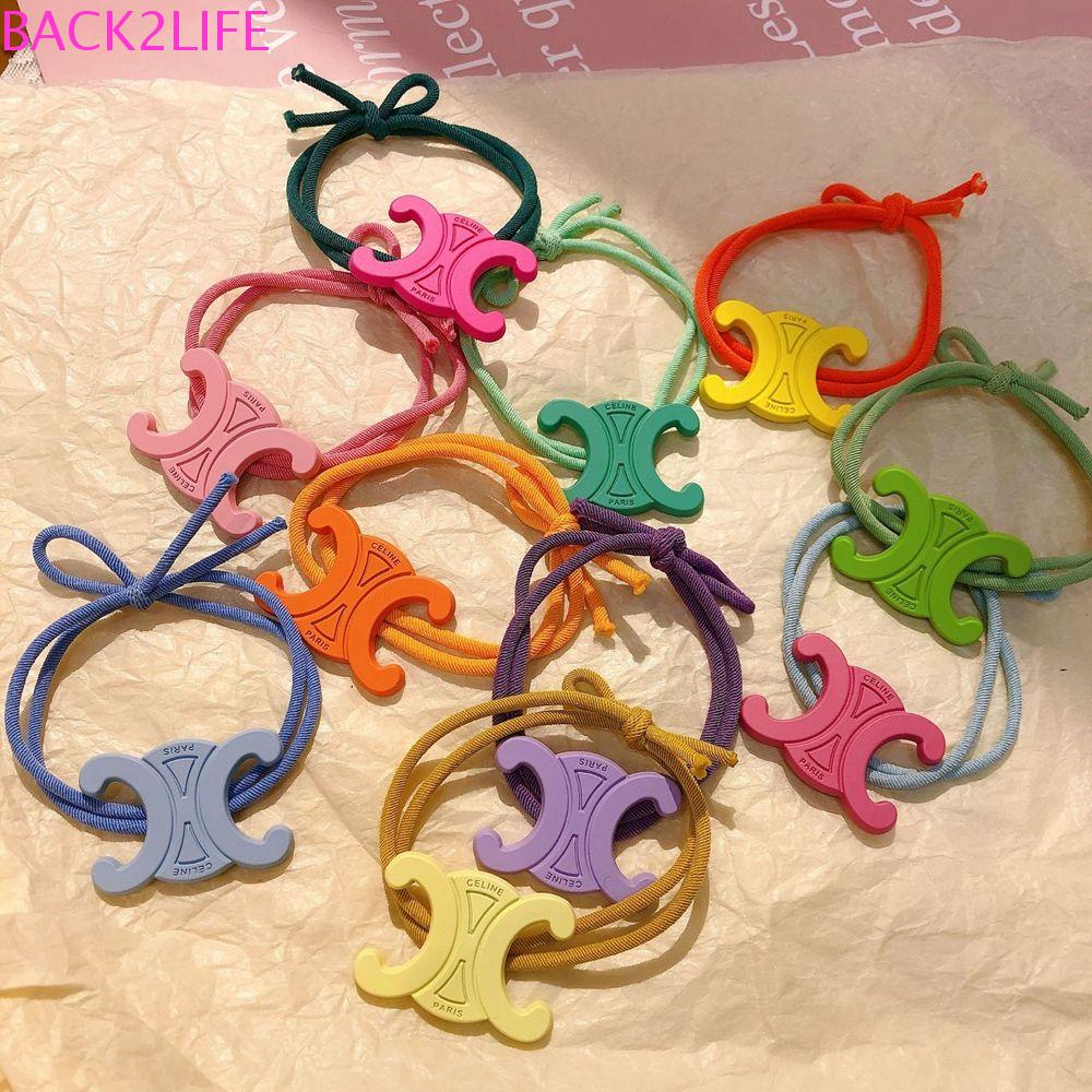 Dây Cột Tóc Vòm Đuôi Ngựa Màu Kẹo Đơn Giản Làm Quà Tặng Cho Bạn Gái Arc de Trimphe BACK2LIFE