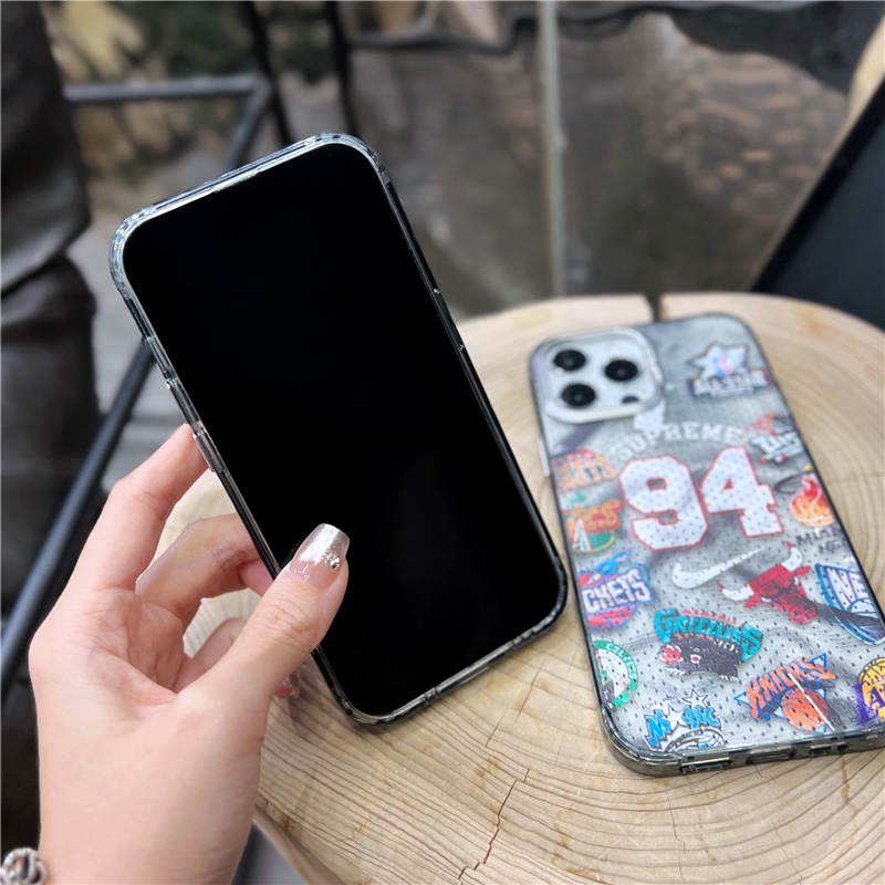 Ốp Điện Thoại Mềm Họa Tiết Hoạt Hình NBA 2 Trong 1 HD 2 Trong 1 Cho IPhone14 14Pro 14ProMax 13 13Pro 13ProMax 12 12P 12PM 11
