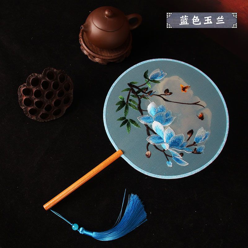 Quạt Cầm Tay Thêu Họa Tiết Xinh Xắn Dành Cho Cô Dâu