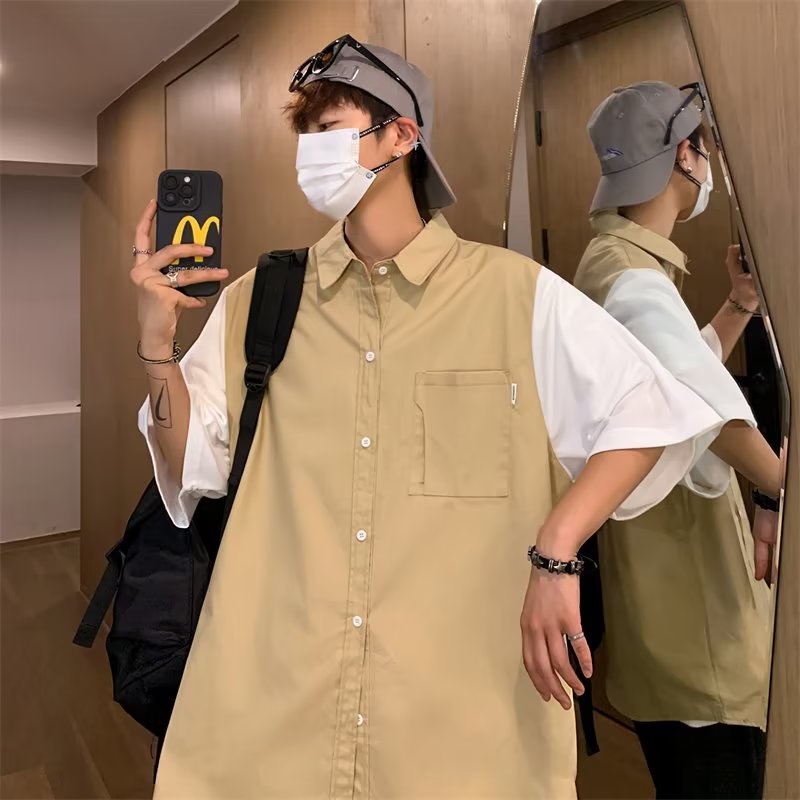 Áo Ba Lỗ Giả Hai Lớp In Chữ You First Love Laowang Waffle Phong Cách Nhật Bản Trẻ Trung Dành Cho Nam