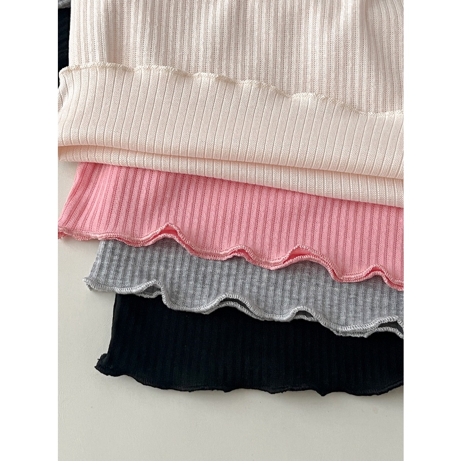 Áo Thun Tay Dài Cổ Cao Màu Trơn Phong Cách Hàn Quốc Thời Trang Mùa Thu Mới Cho Nữ