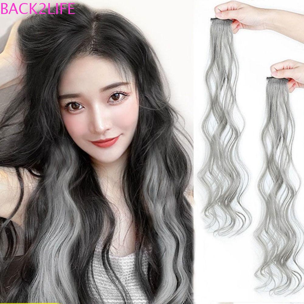 1 Cặp Tóc Giả Nhuộm Màu Cầu Vồng Bằng Sợi Chịu Nhiệt Dạng Treo Dành Cho Nữ DIY BACK2LIFE