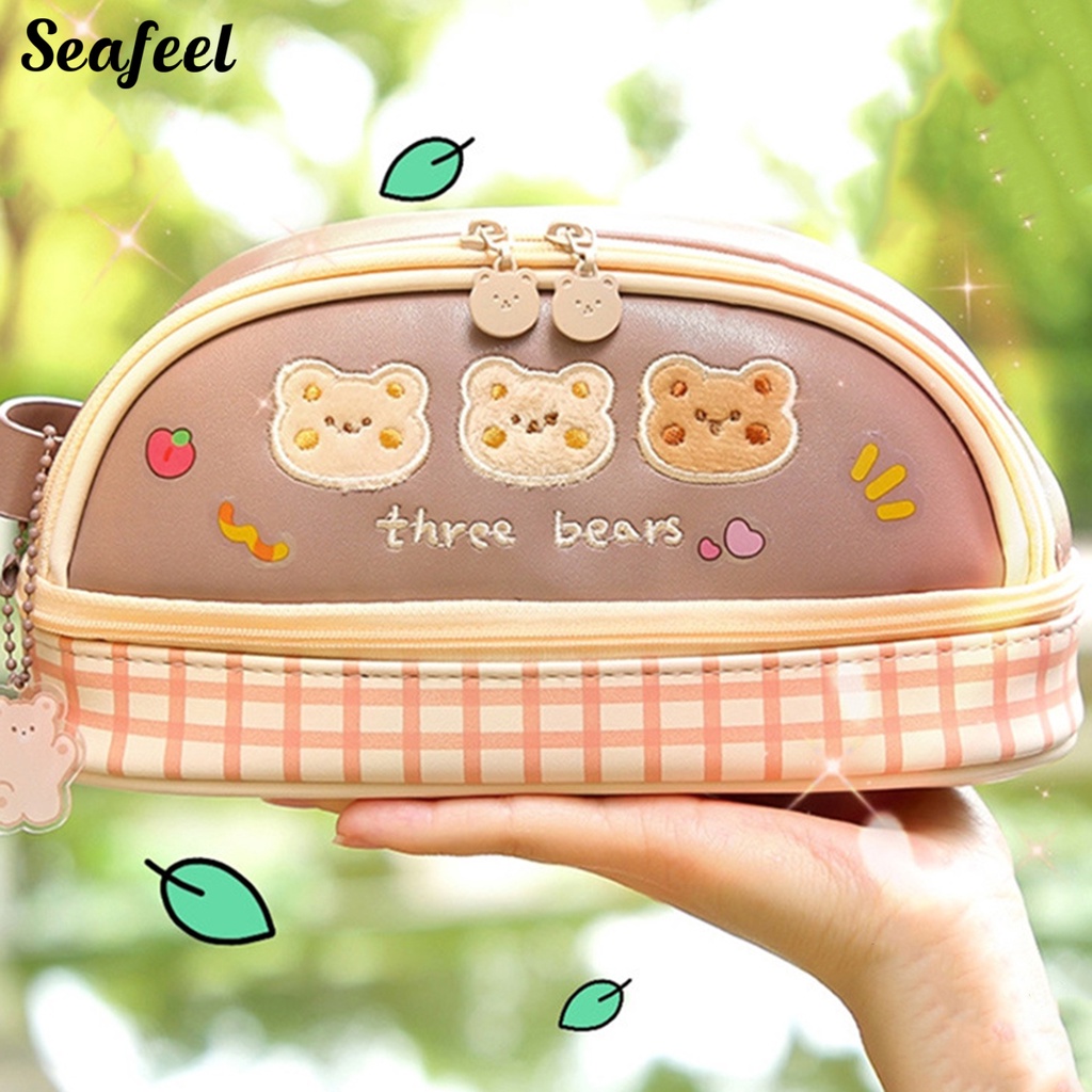 Bóp Viết Hai Lớp Sức Chứa Lớn Họa Tiết Dễ Thương Cho Nữ