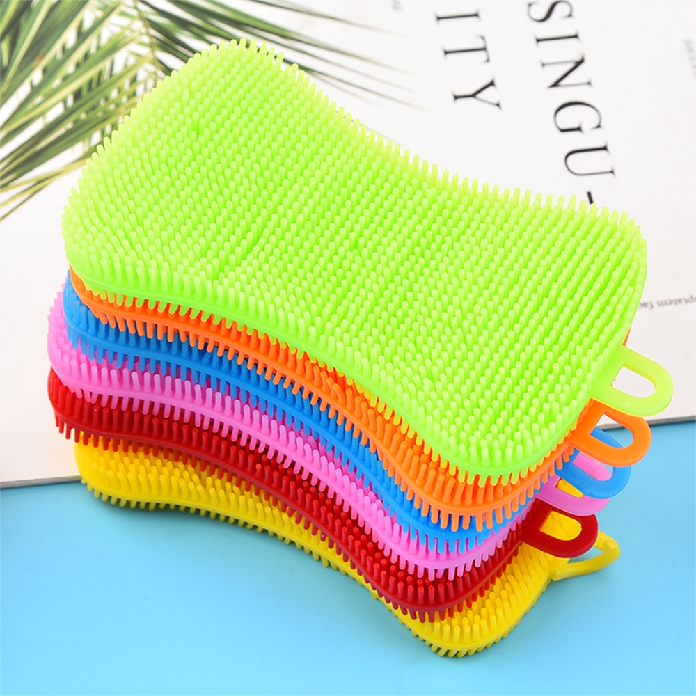 Bàn chải làm sạch bát đĩa EELHOE bằng silicon làm sạch bụi bẩn/ dầu chống dính cho nhà bếp gia đình