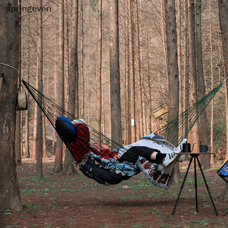 Võng Lưới Đan 10 Sợi nylon Dày Dặn Nhỏ Gọn Dễ Dàng Mang Theo Trong Nhà / Ngoài Trời