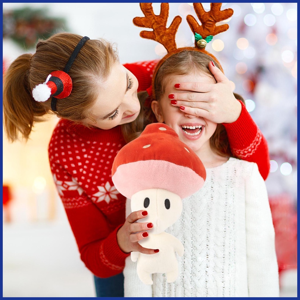 Gối Nhồi Bông Hình Nấm Hoạt Hình 25cm Đáng Yêu Cho Bé