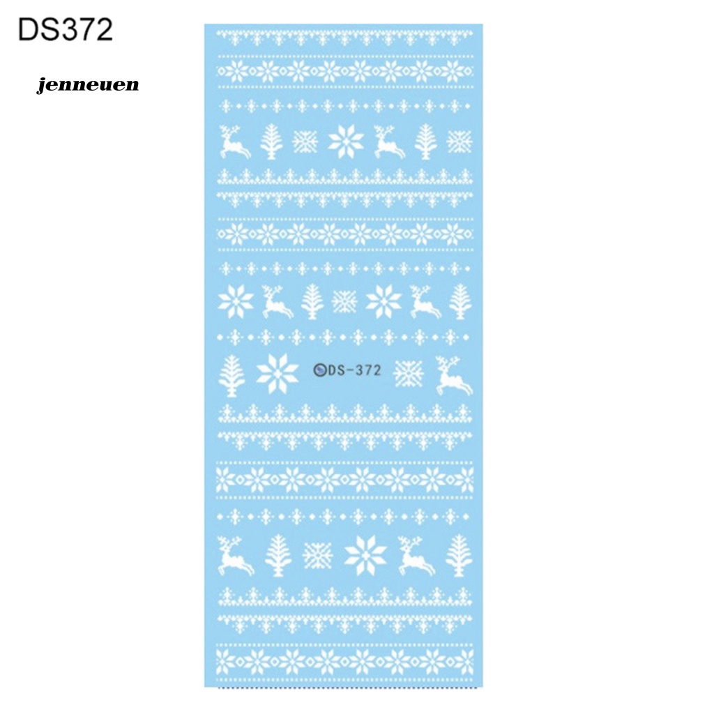 1 Tờ Nhãn Dán Móng Tay Họa Tiết Giáng Sinh Dễ Thương