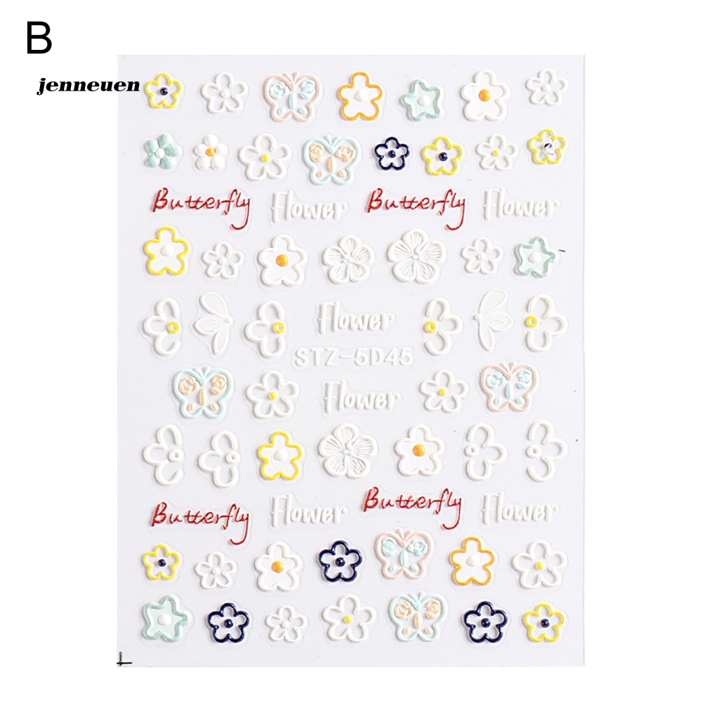 Miếng Dán Trang Trí Móng Tay Họa Tiết Chữ Tiếng Anh 5D Nhiều Kiểu Độc Đáo Thời Trang