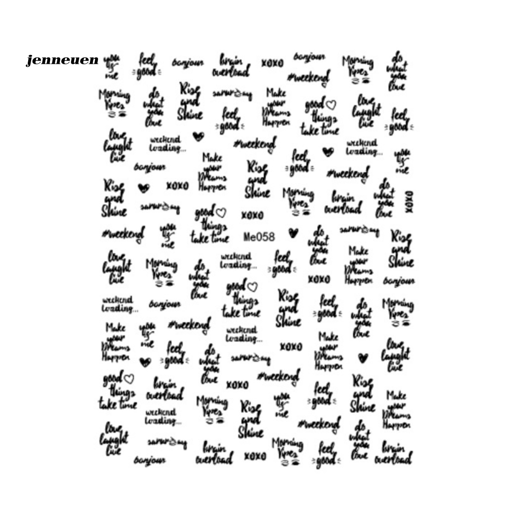 Jen Nhãn Dán Trang Trí Móng Tay Dễ Dàng Tạo Hình Trái Tim Lãng Mạn