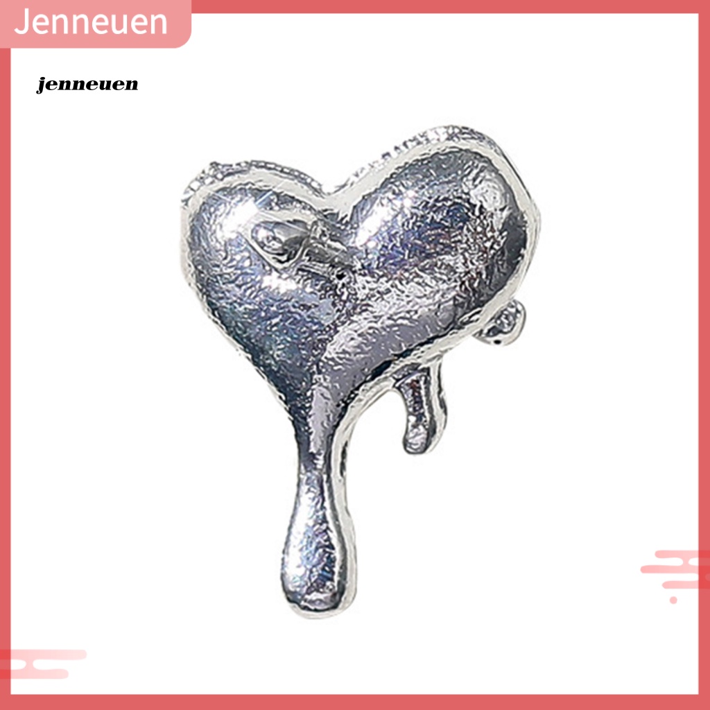 Set 10 Phụ Kiện Trang Trí Móng Tay Nghệ Thuật Hình Trái Tim Bằng Kim Loại