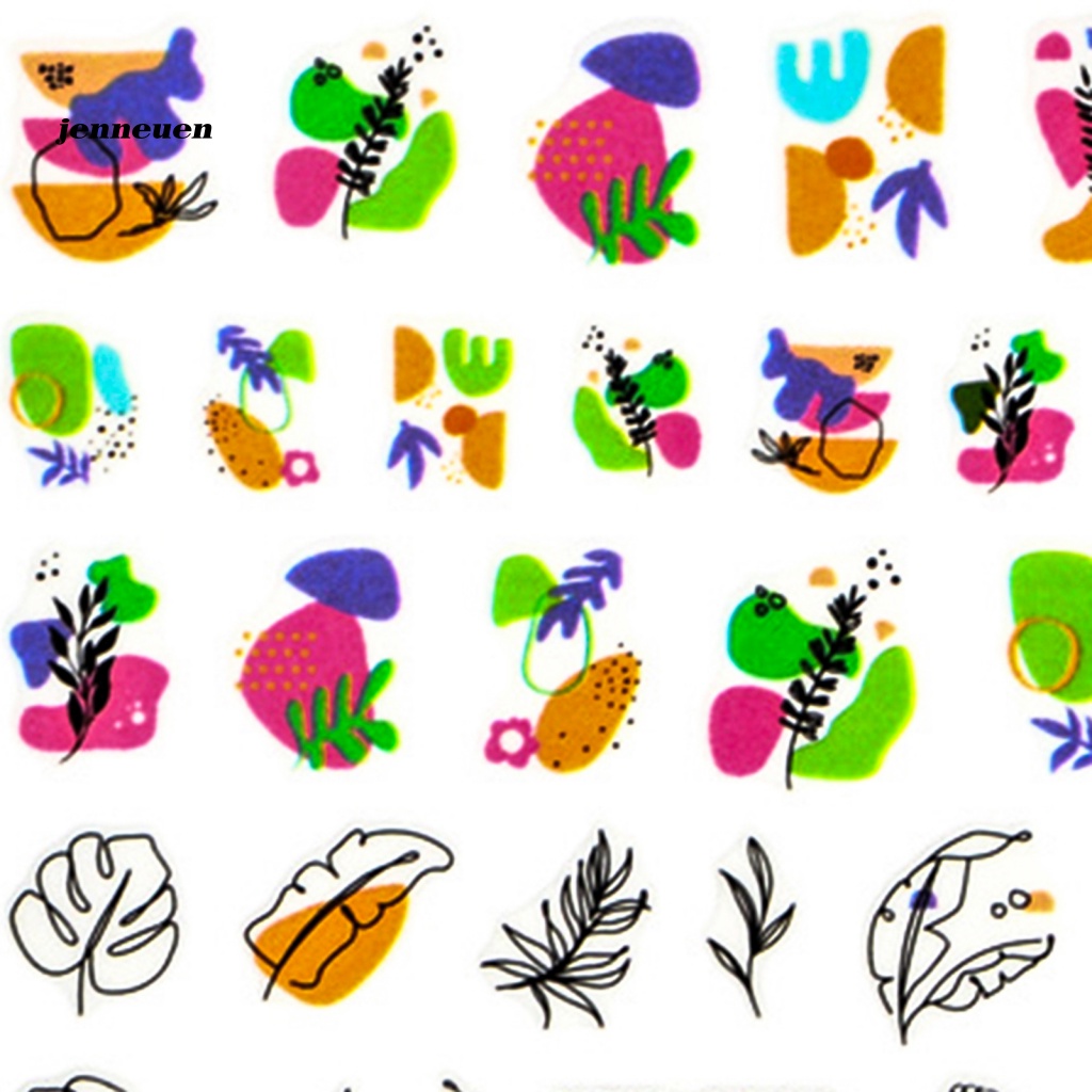 Miếng Dán Trang Trí Móng Tay Họa Tiết Hình Học Độc Đáo