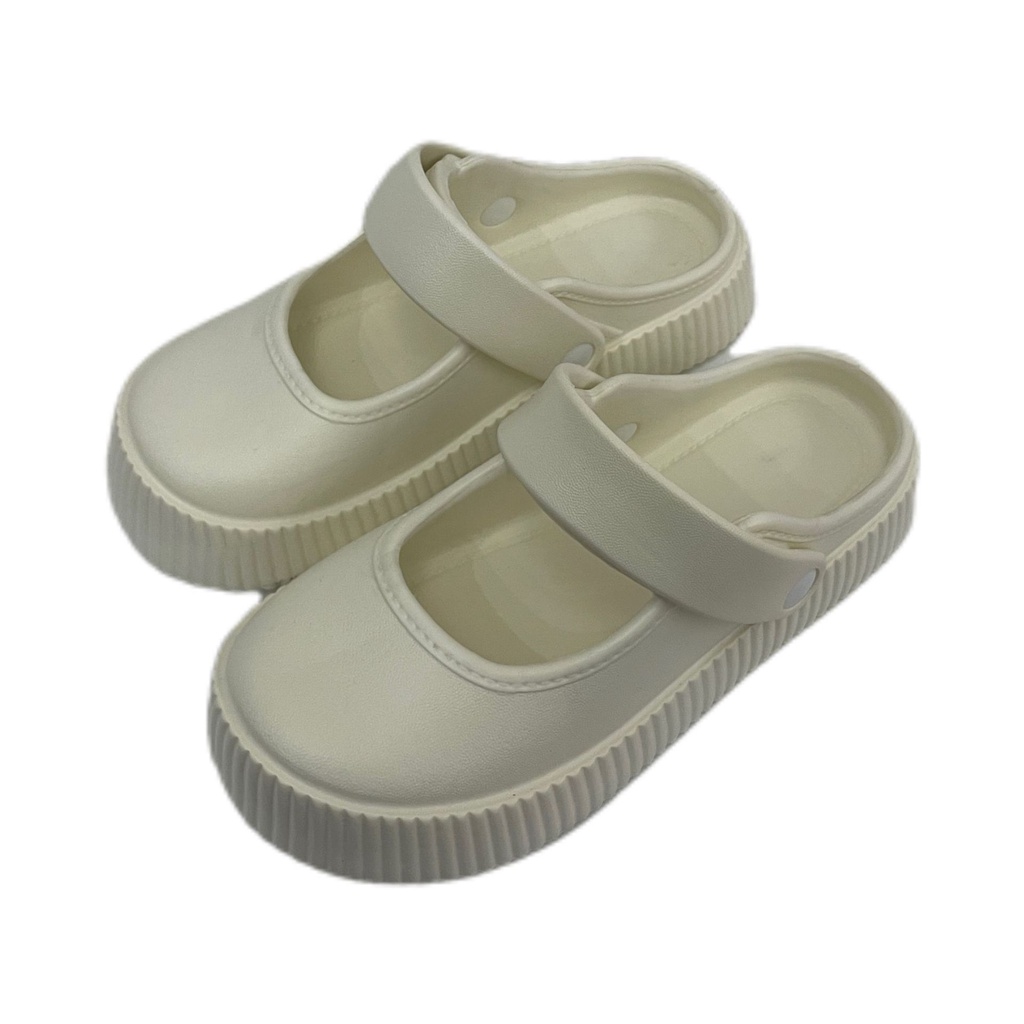 Dép Bít Mũi EVA Dày Dặn Màu Trơn Đơn Giản Thời Trang Mùa Hè Cho Nữ