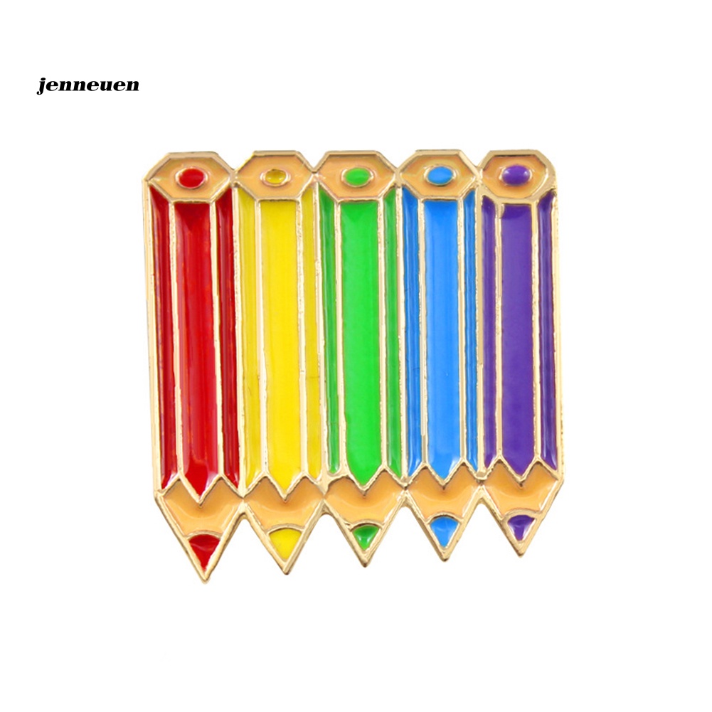 Trâm Cài Áo Hình Cây Bút Chì Hoạt Hình Nhiều Màu Sắc