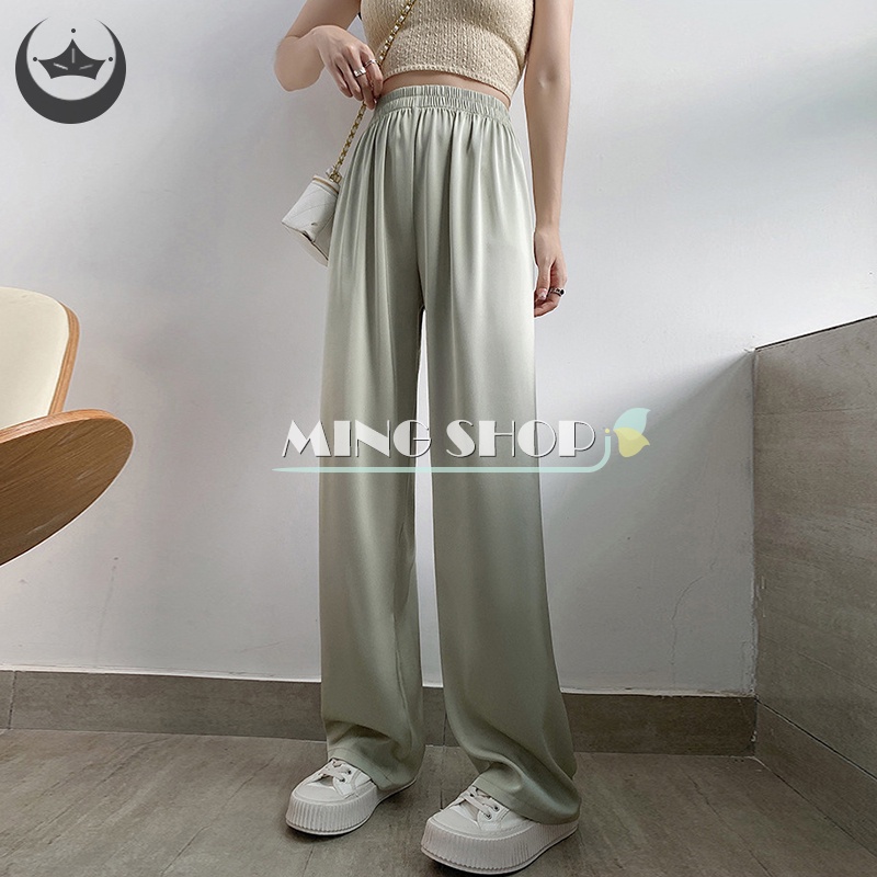 Quần Baggy Ống Rộng Mỏng Nhẹ Thanh Lịch Thời Trang Mùa Hè 2023 Dành Cho Nữ