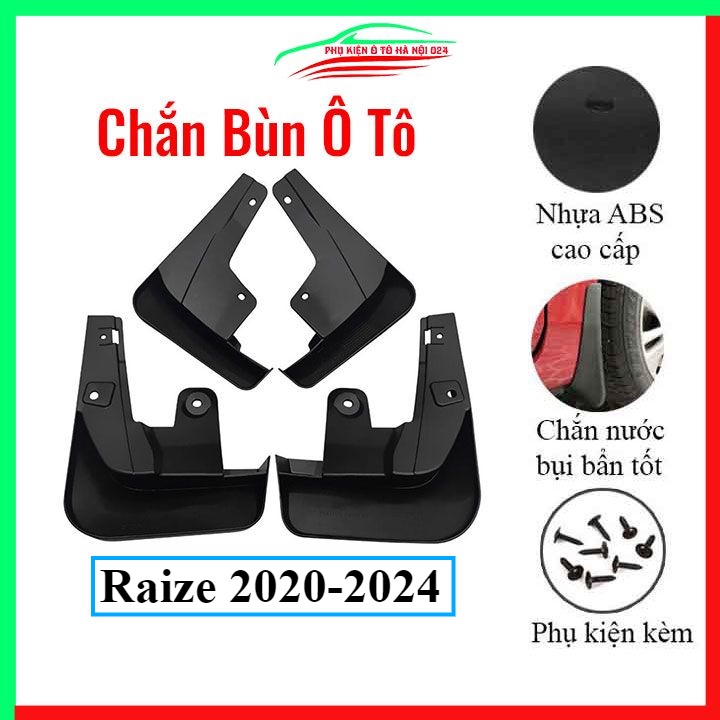 Bộ 4 chắn bùn Toyota Raize 2020-2024 chuẩn theo xe