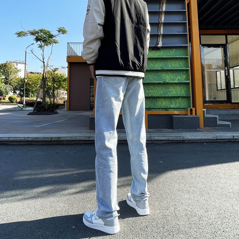 Mugeng Quần Yếm Jean Dáng Rộng Màu Sắc Tươi Sáng Phong Cách Đường Phố Mỹ Cho Nam Và Nữ