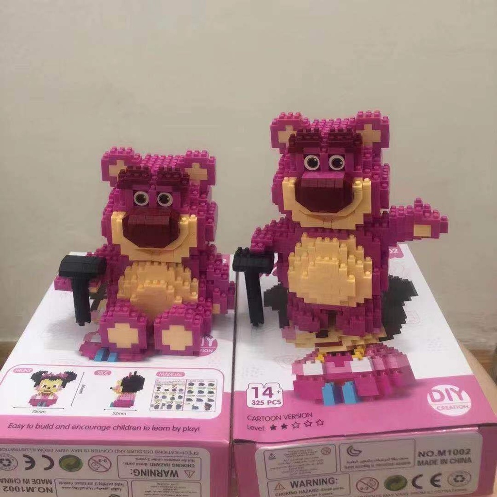 Bộ Đồ Chơi Lắp Ráp Mô Hình Lego Ba Chiều Hình Gấu Dâu Tây Dễ Thương Dành Cho Trẻ Em