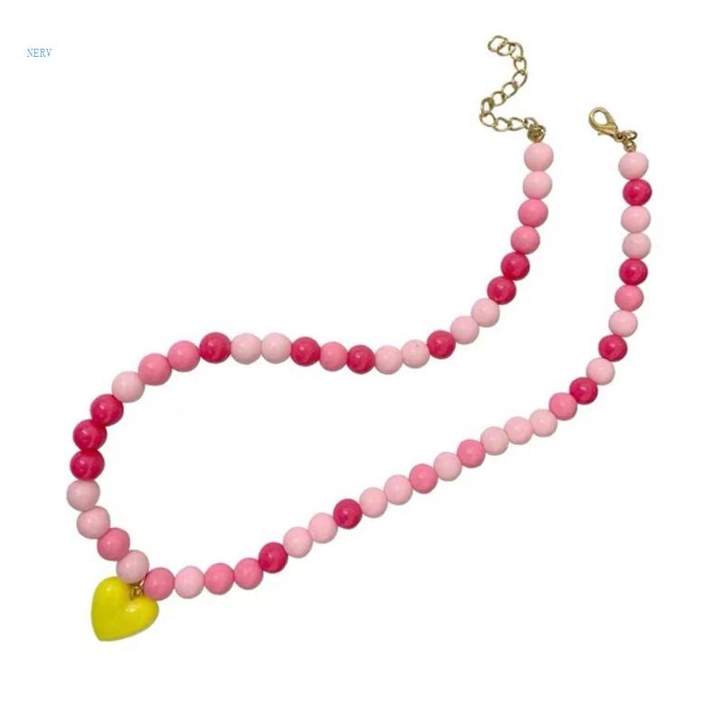 Vòng cổ Chuỗi Hạt Acrylic Màu Sắc Ngọt Ngào Thời Trang Cho Nữ