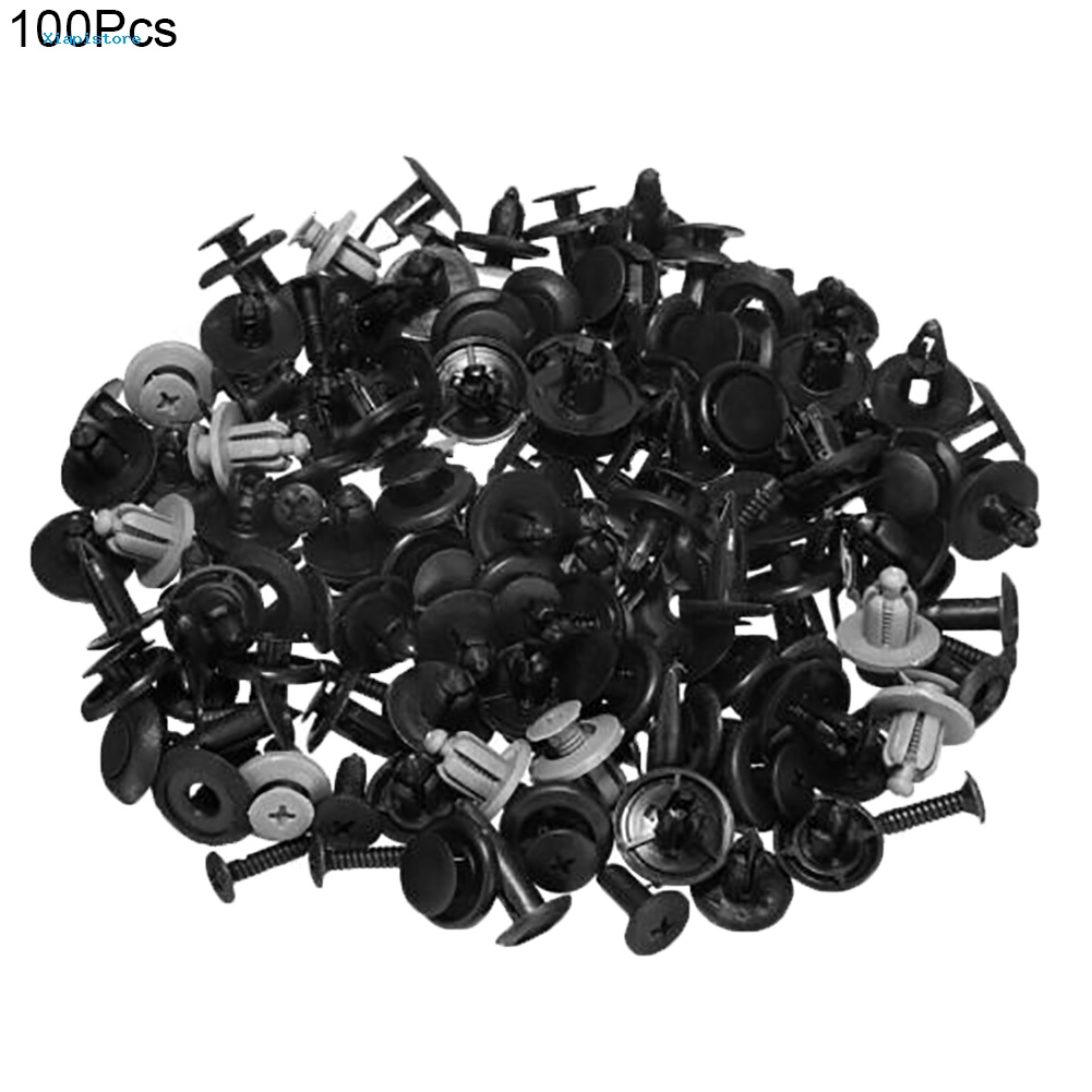 FENDER Set 100 Đinh Tán Nhựa Phụ Tùng Cho Xe Ô Tô