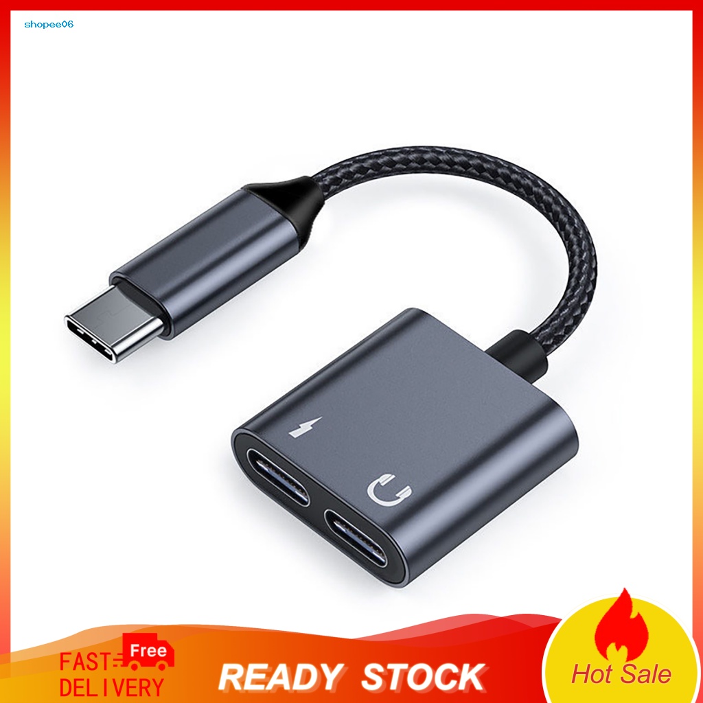 Cáp Chuyển Đổi Âm Thanh Đầu Type-C 2 Trong 1 Sang 35mm Cho Điện Thoại Di Động