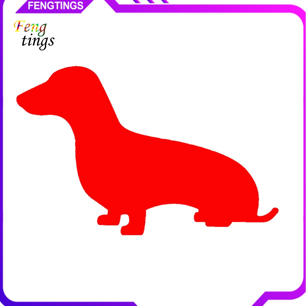 Đề Can Phản Quang Hình Chú Chó Dachshund Dễ Thương Trang Trí Xe Hơi / Xe Máy