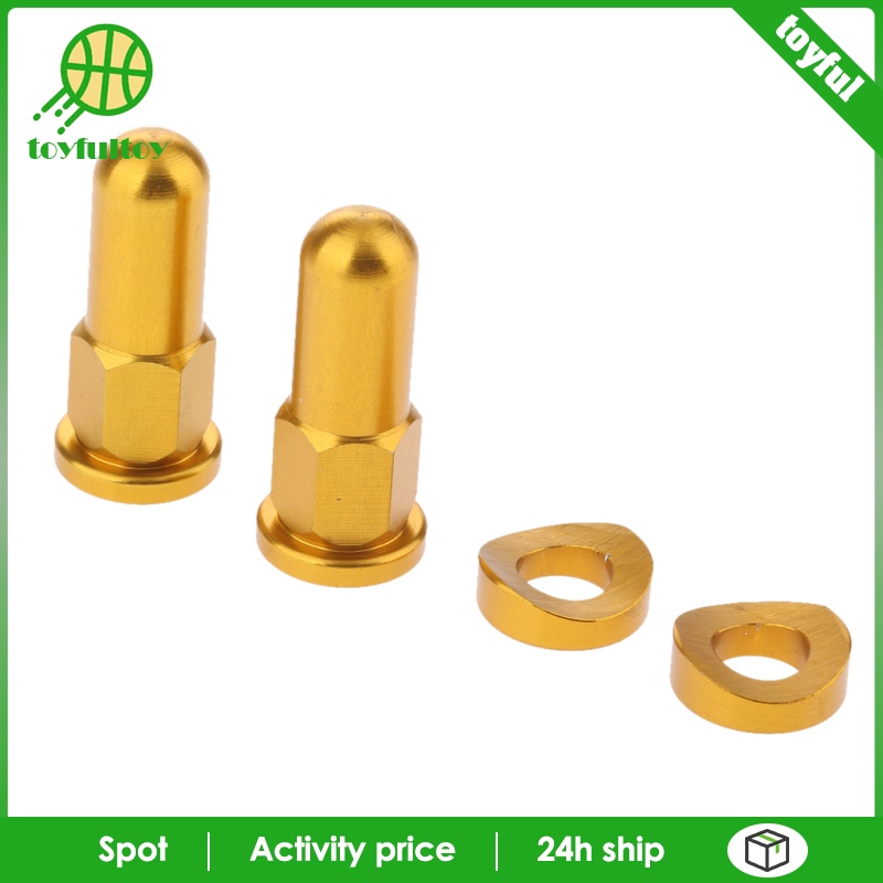 1 Cặp Đai Ốc Khóa Và Vòng Đệm Bằng Hợp Kim Nhôm Màu Đen Dành Cho Xe Đạp Địa