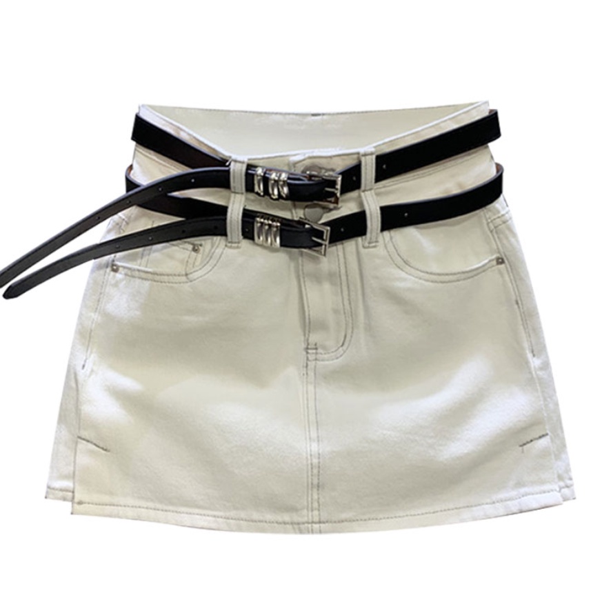 Chân Váy Jean Chữ a Lưng Cao Ôm Dáng Phong Cách Hàn Quốc Thời Trang Xuân Hè Mới