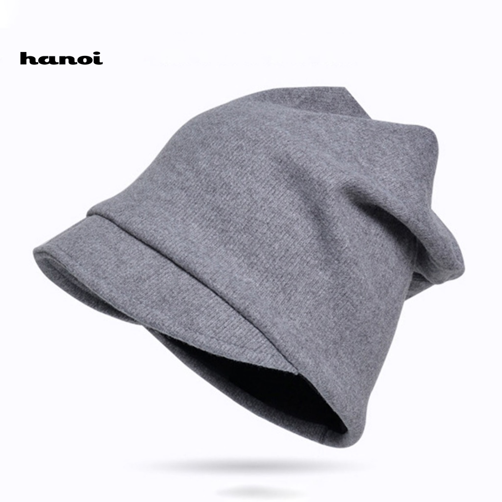 Mũ Dệt Kim Vành Ngắn Siêu Mềm Co Giãn Màu Trơn Giữ Ấm Mùa Thu Đông Phong Cách Hip Hop Cho Cặp Đôi