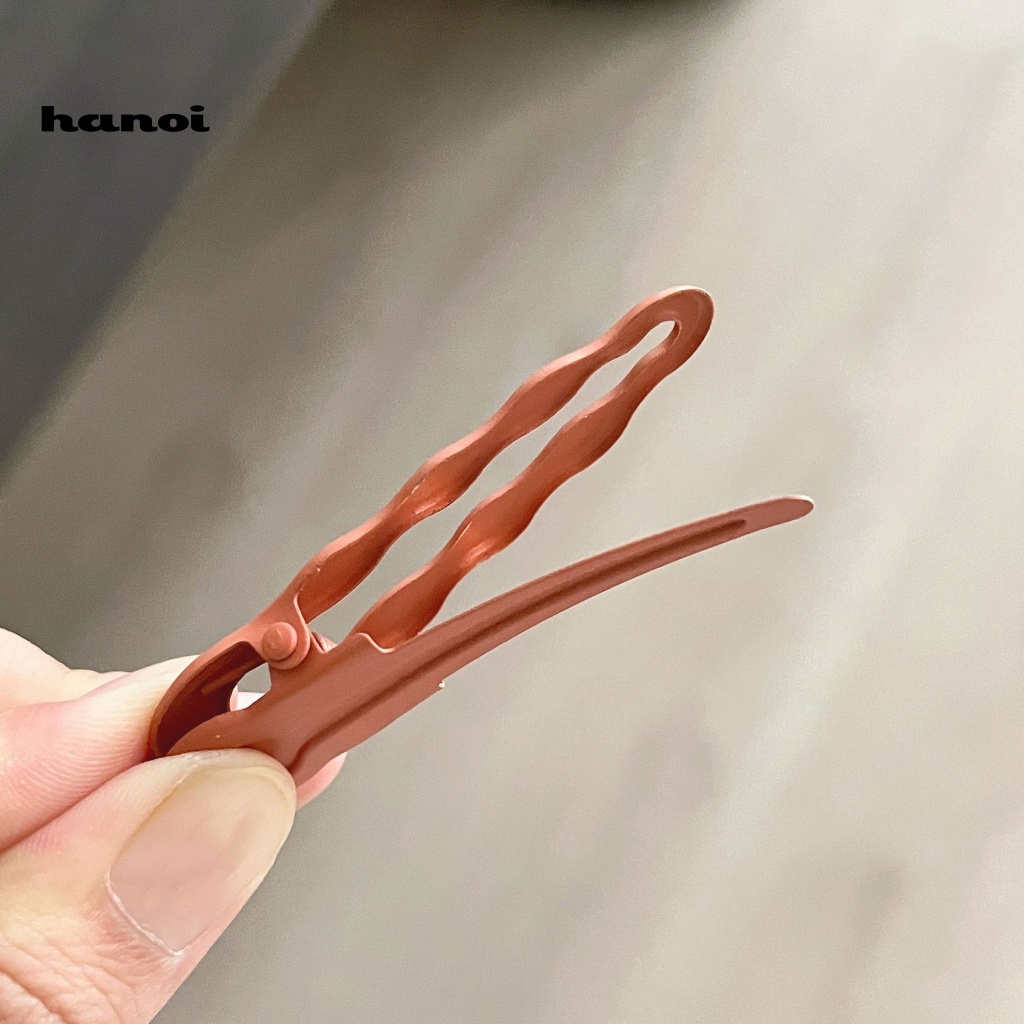 Set 2 Kẹp Tóc Màu Trơn Co Giãn Chống Trượt Trọng Lượng Nhẹ Dành Cho Nữ