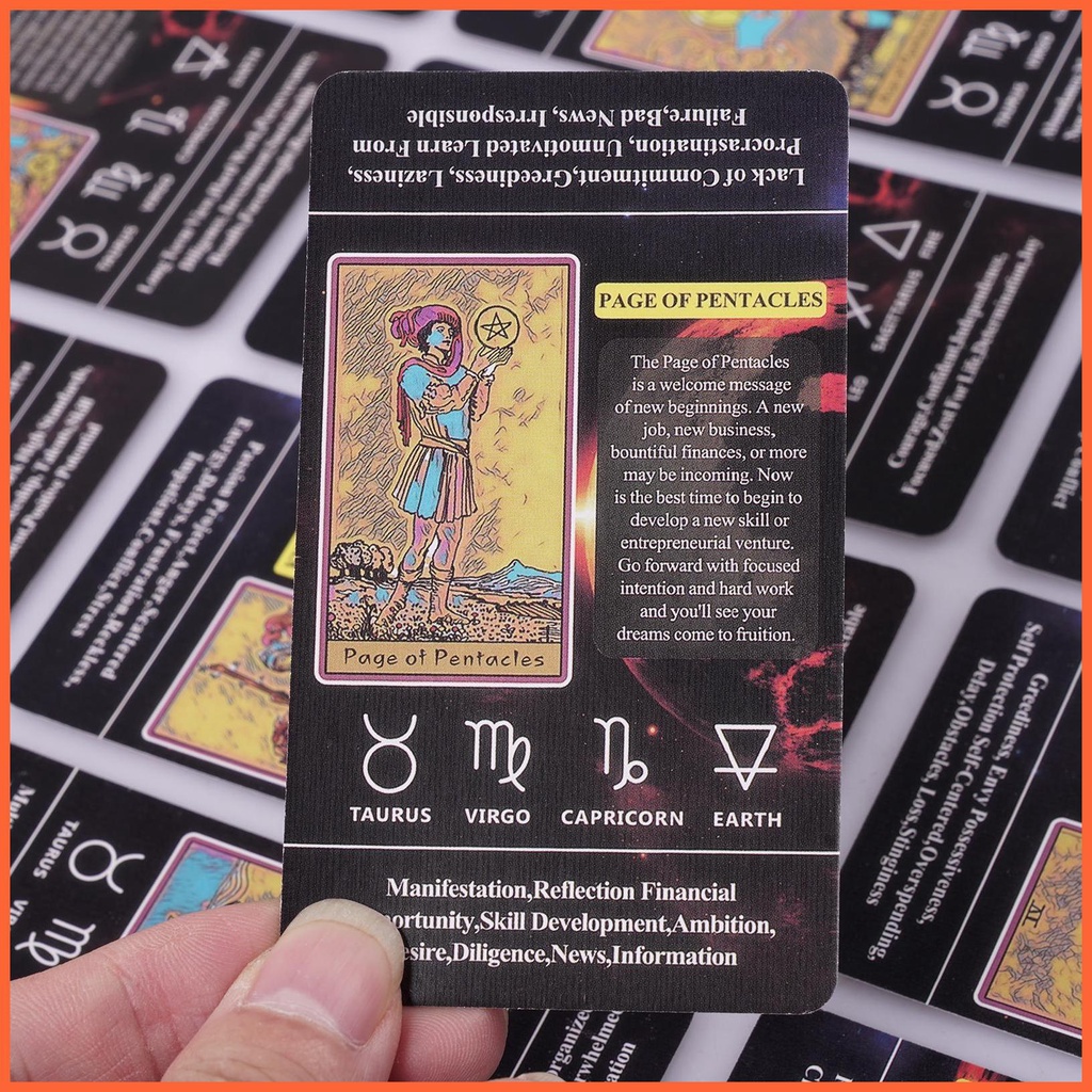 Tarot oracle cards portable tarot with heywords bộ bài oracle tâm lý cho các trò chơi bài bói toán bí ẩn chunvn
