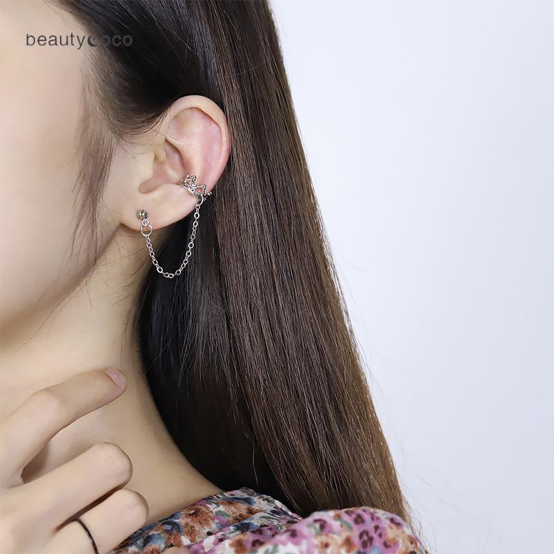 Beautycoco🍊Hoa Tai Hình Vương Miện Đính Đá Nhân Tạo Thời Trang