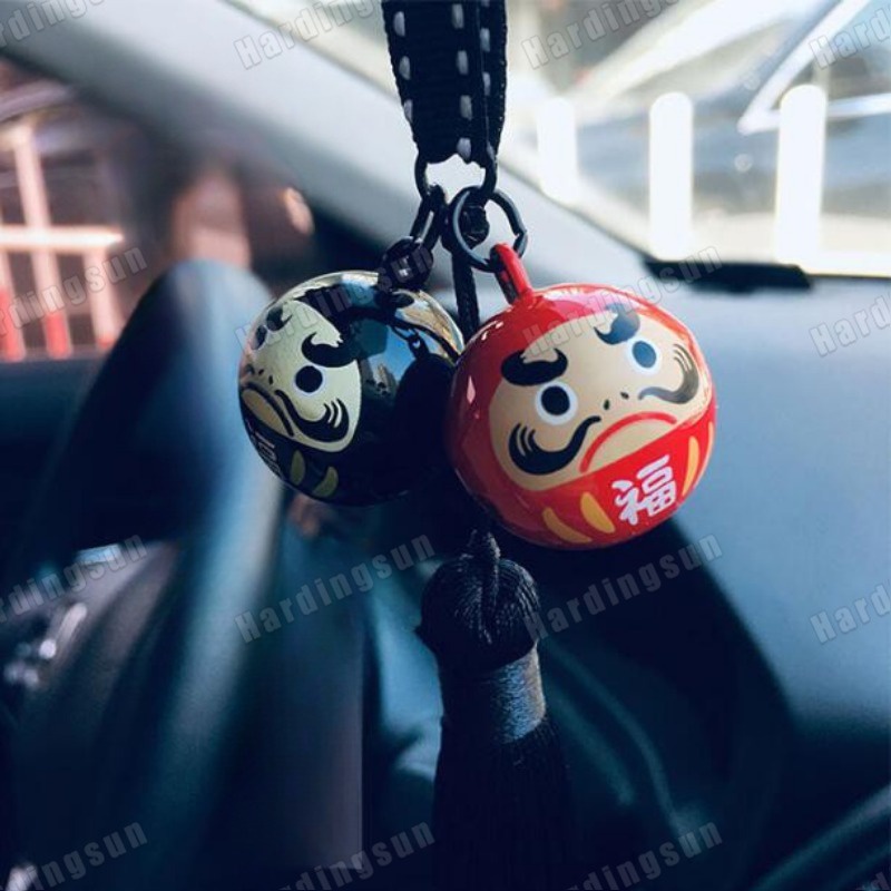 Chuông Daruma Hoạt Hình Nhật Bản Bằng Đồng Trang Trí Túi Xách / Móc Khóa Xe Hơi